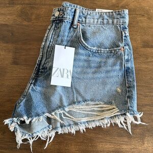 Zara High Rise Curved Shorts